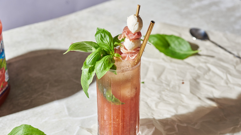 garnishes on caesar cocktail