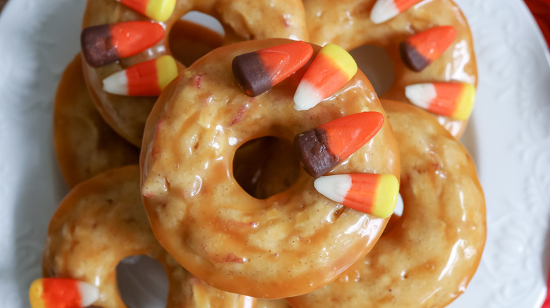 donuts topped with candy corn