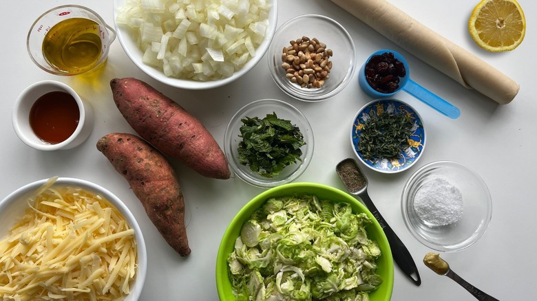 ingredients for sweet potato tarts