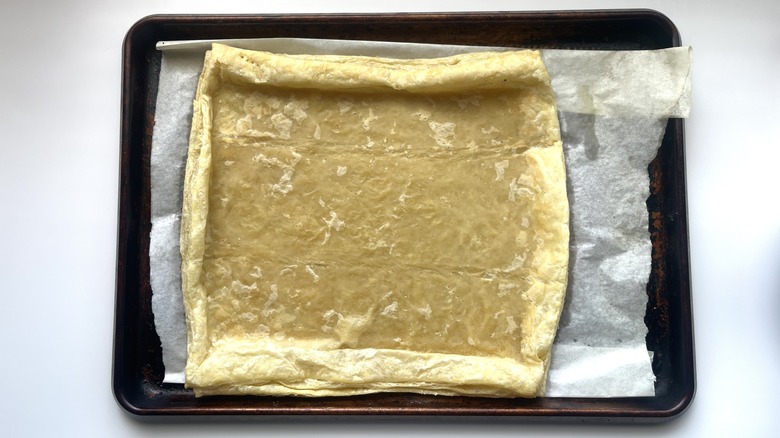 puff pastry in pan