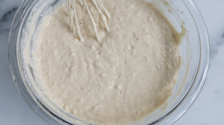 waffle batter in bowl