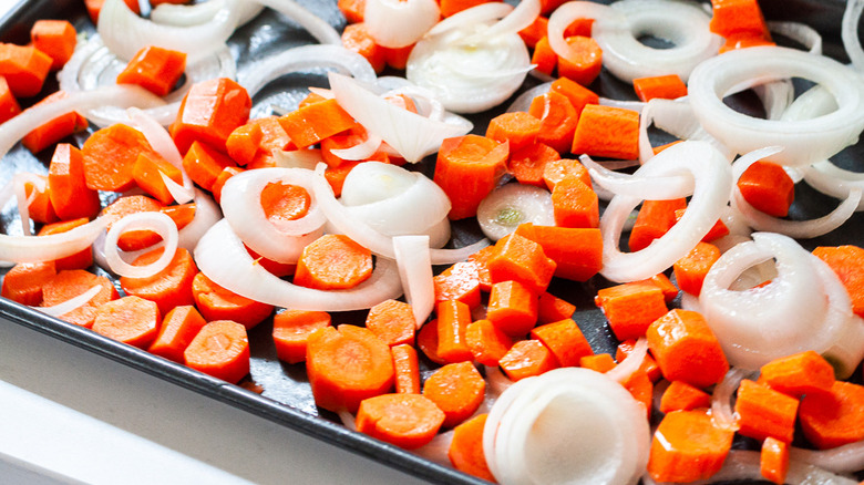 roasted carrots and onions