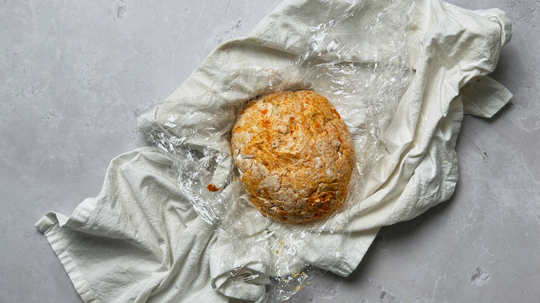 gnocchi dough in plastic wrap