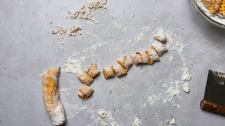 gnocchi cut into pieces