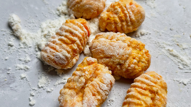 gnocchi on floured surface