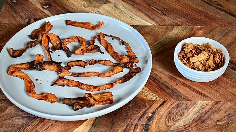 Coconut bacon and carrot bacon