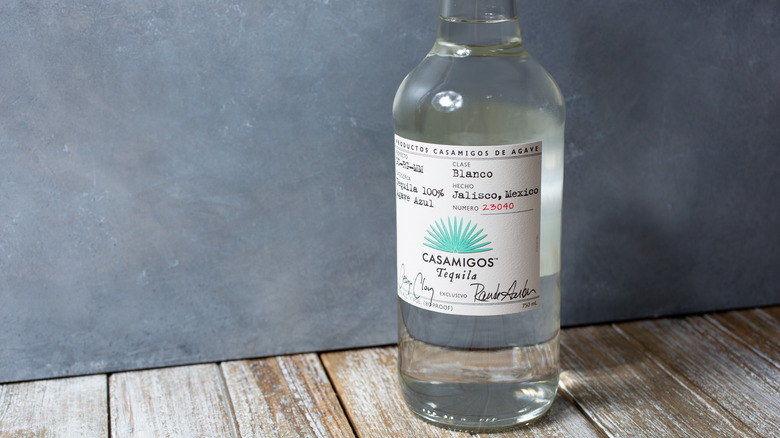 Bottle of Casamigos Blanco tequila