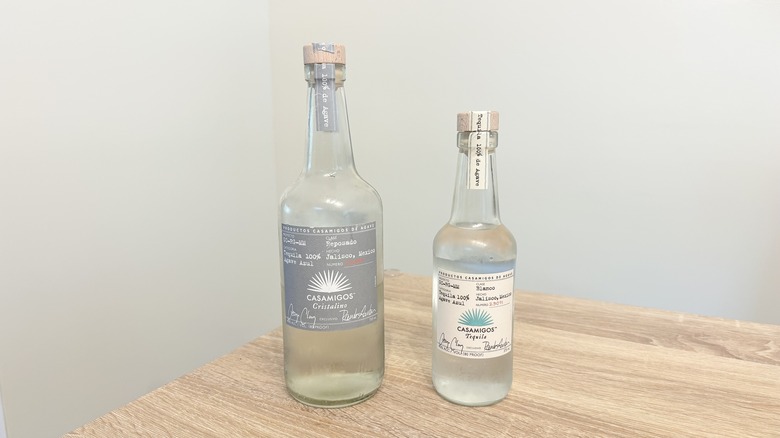 Bottle of Cristalino and Casamigos Blanco