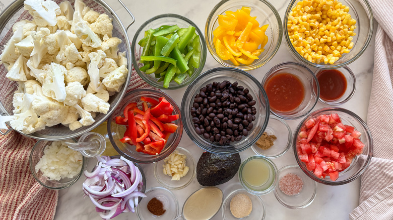 cauliflower rice bowl ingredients