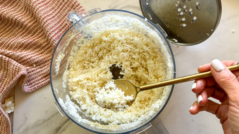 cauliflower rice in processor