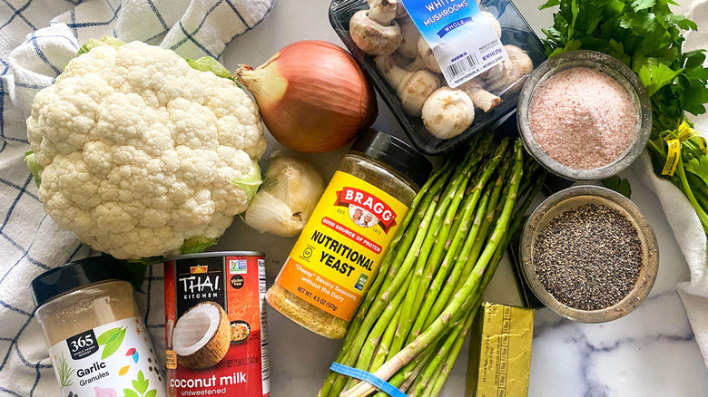 ingredients for cauliflower rice risotto