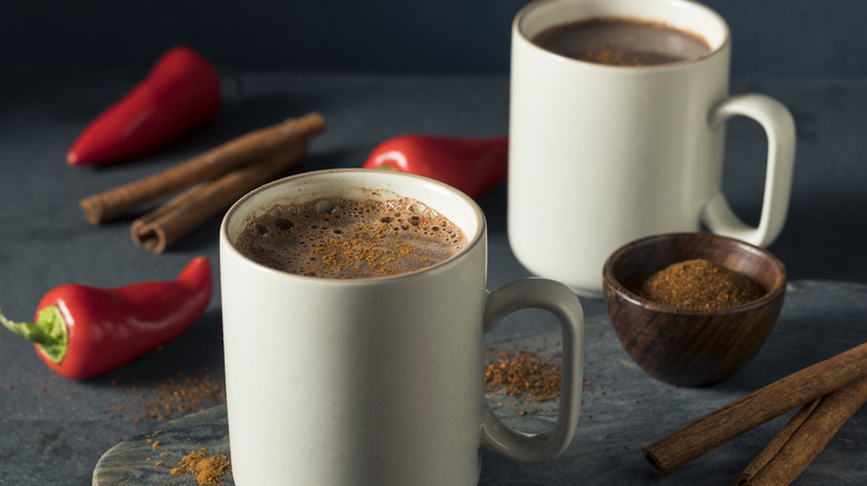 Hot chocolate with chilis