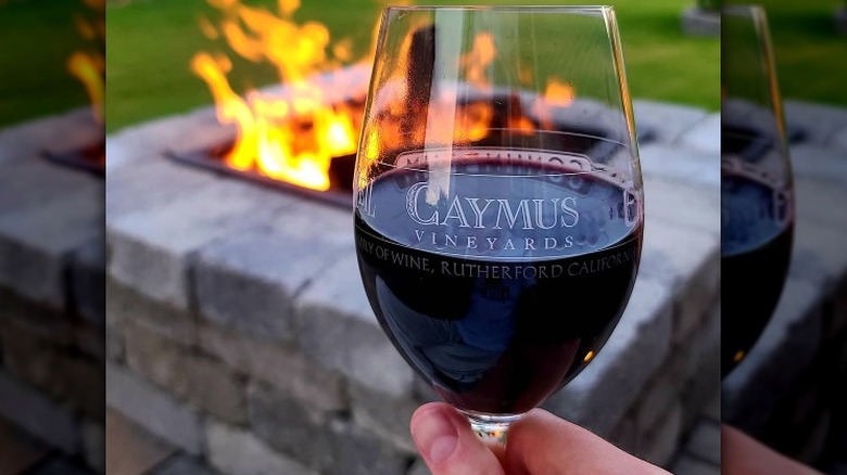 glass of Caymus