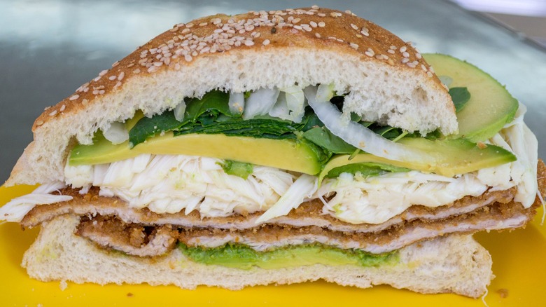 cross section of cemita milanesa