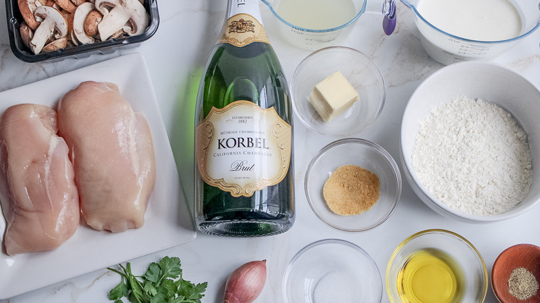 ingredients for champagne chicken