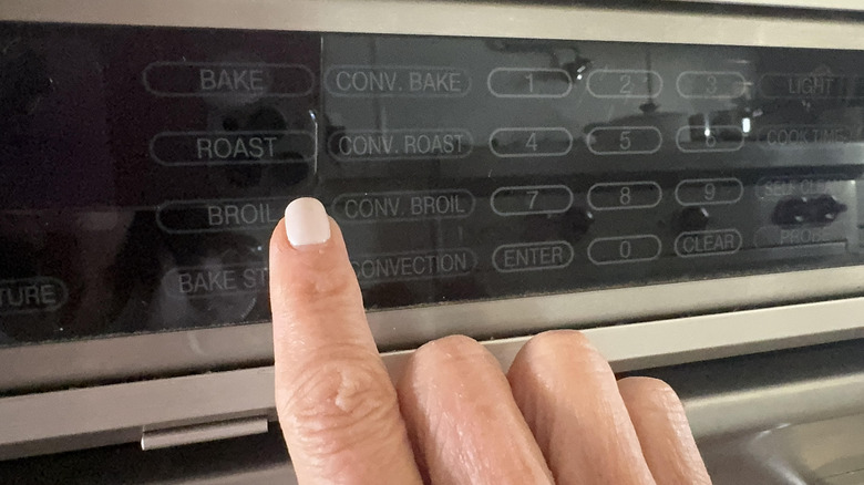 setting oven temp to broil