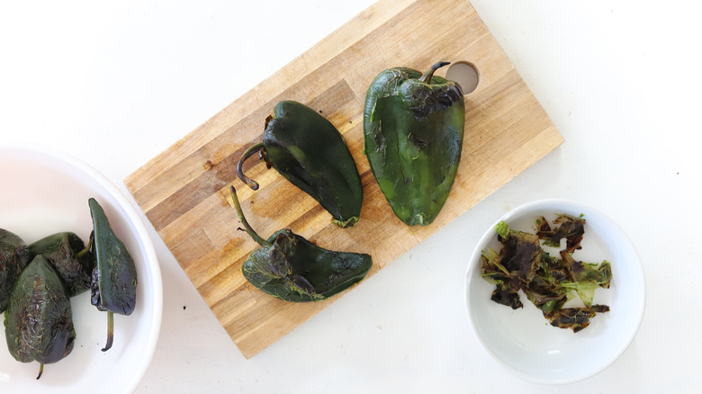 charred poblano peppers