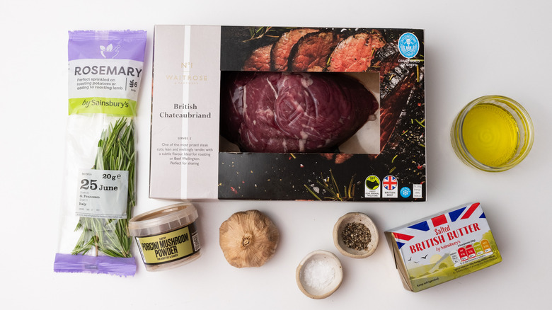 Ingredients for chateaubriand recipe 