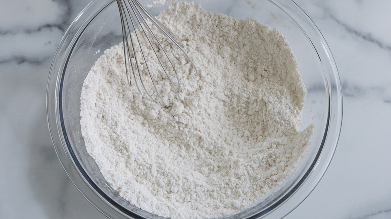 flour and whisk in bowl