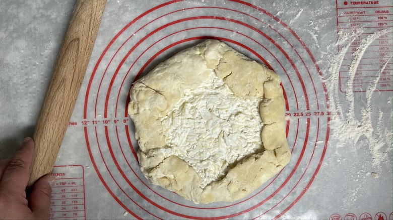 galette dough filled with cheese