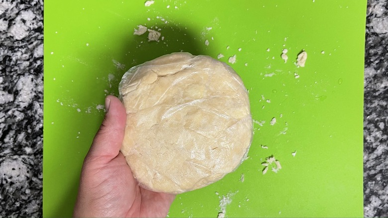 galette dough round wrapped