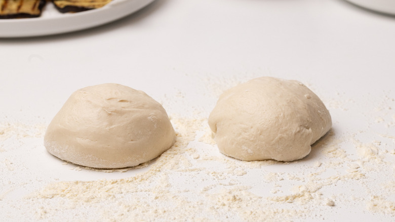 two balls of pizza dough