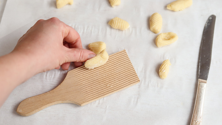 gnocchi on a gnocchi board