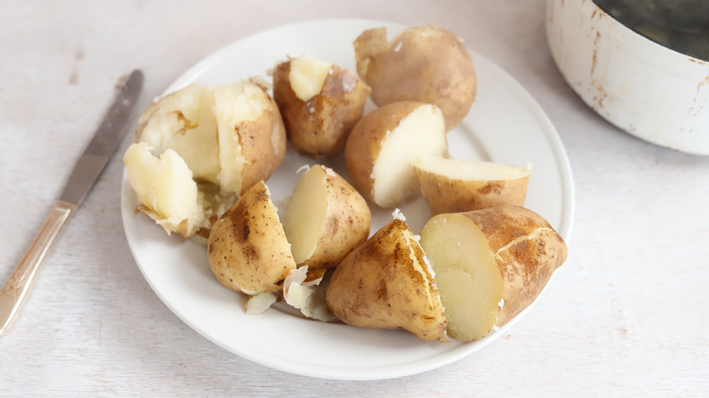 potatoes cut in half