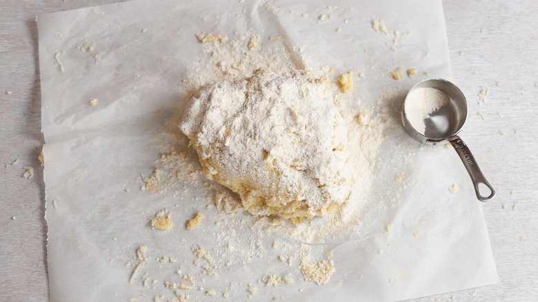 flour-dusted gnocchi dough