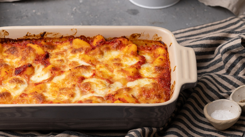 cheesy gnocchi roasted pepper bake