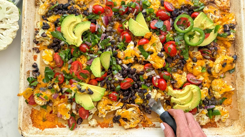 sheet pan with nachos