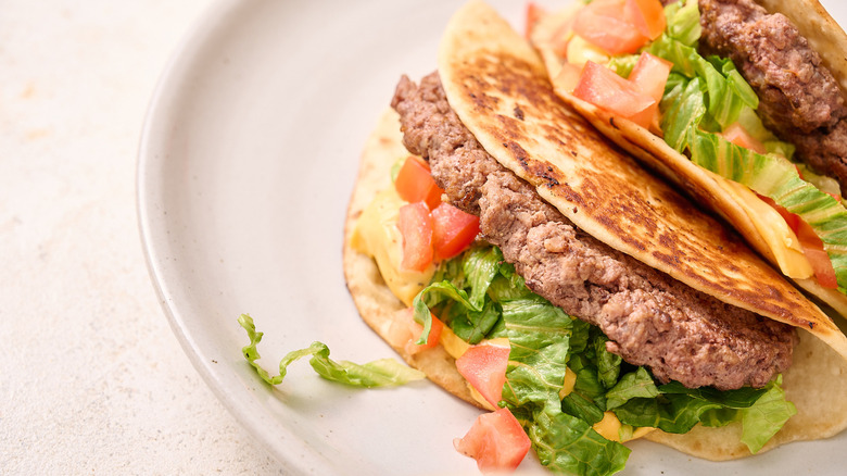 smashburger tacos on plate