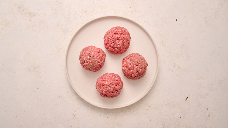 ground beef balls on plate