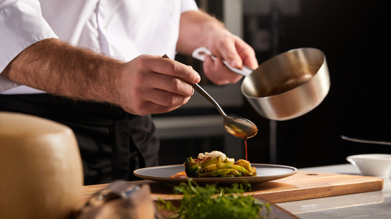 Chef preparing food