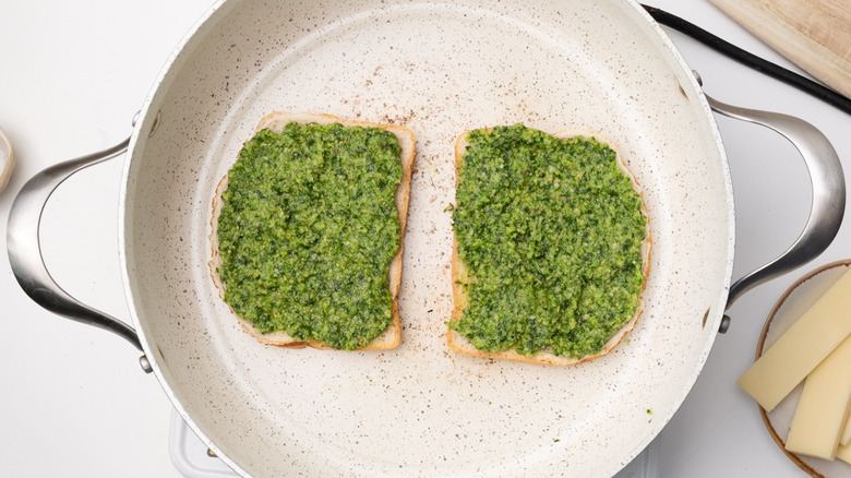 broccoli pesto on bread