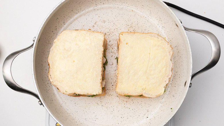 sandwiches in a pan