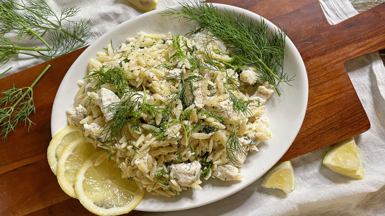 lemon chicken orzo salad