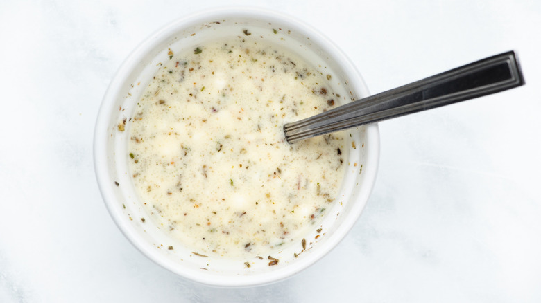 dressing in a bowl 