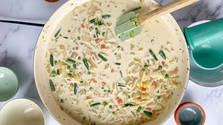 vegetables in cream sauce