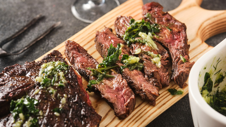 Steak with chimichurri