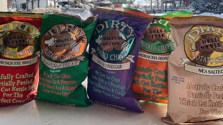 Bags of Dirty Potato Chips