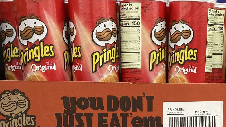 Cans of Original Pringles