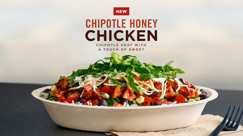 The Chipotle Honey Chicken bowl from Chipotle