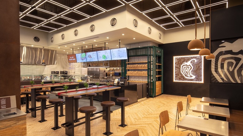 Interior of Chipotle's newest location in Kuwait