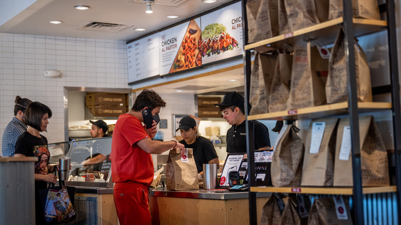 Chipotle restaurant interior