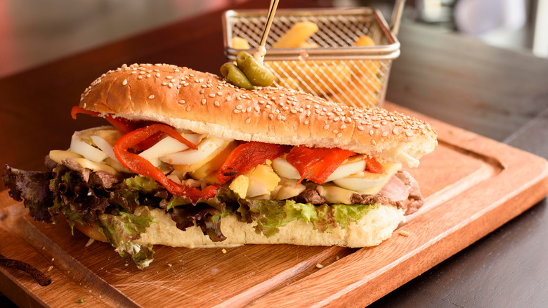 A chivito sandwich