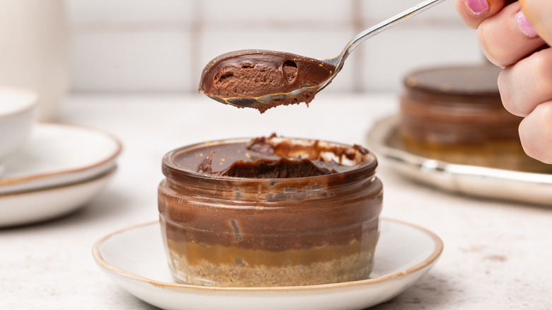 gluten-free chocolate cheesecake pots