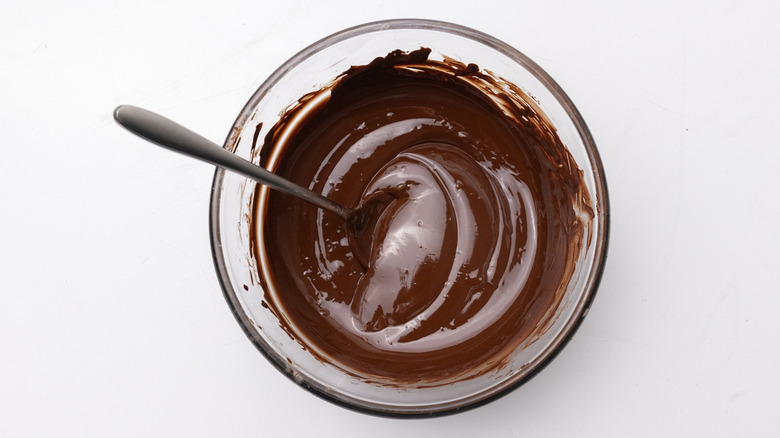 melted chocolate in a bowl