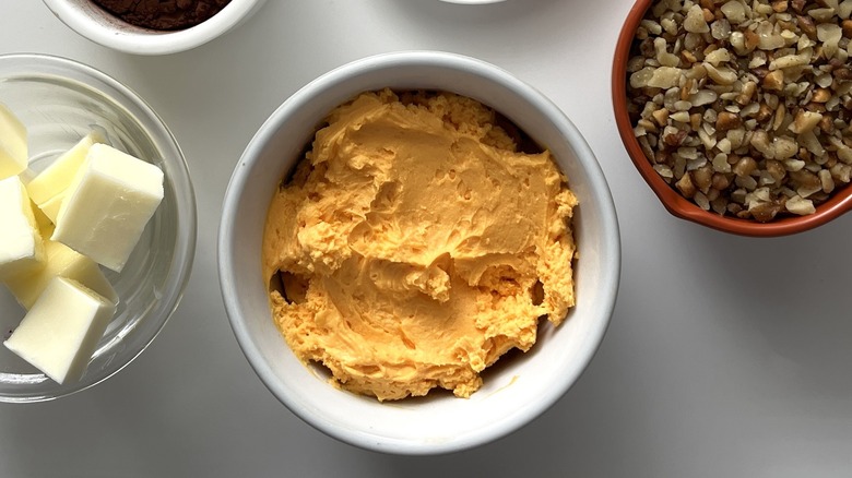 cheddar cheese spread in bowl