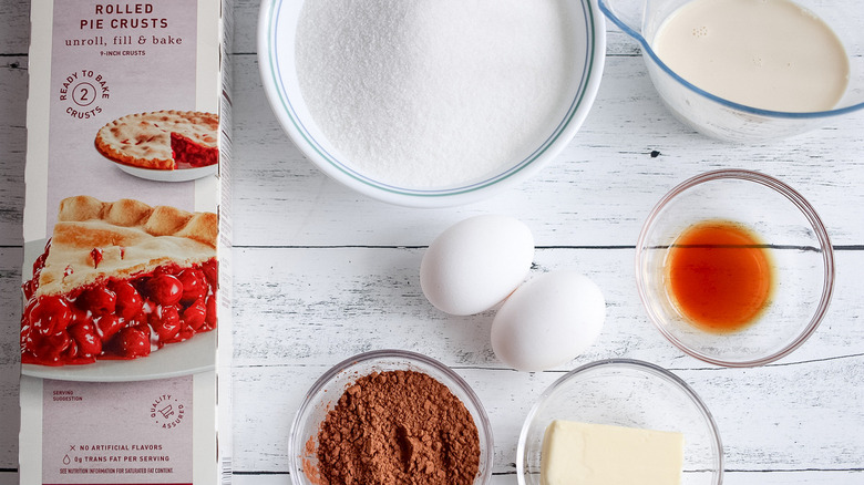 ingredients for chocolate chess pie